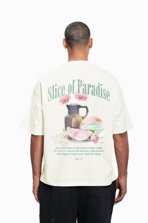 HARMONY UNISEX - Print T-shirt - vanilla