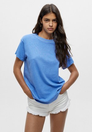 Basic T-shirt - mottled royal blue