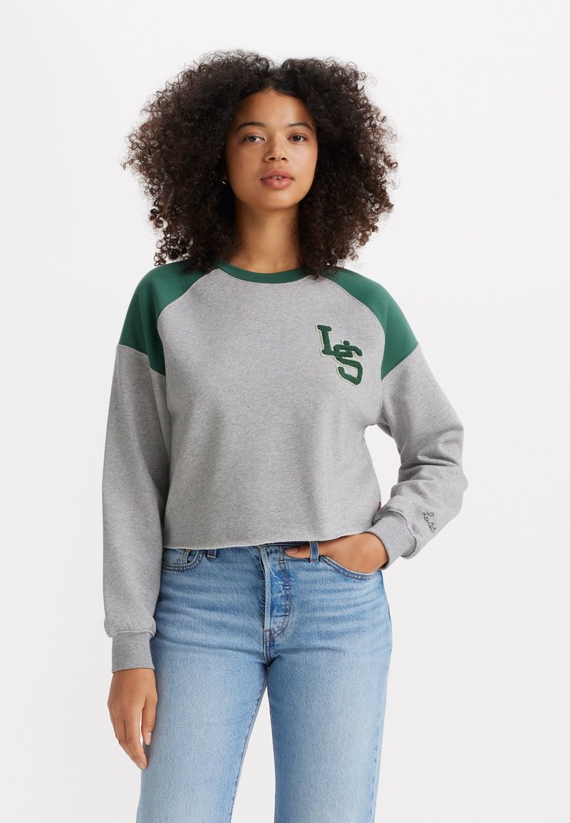 Levi's® GRAPHIC CAMPOUT CREW - Sweater - starstruck heather grey