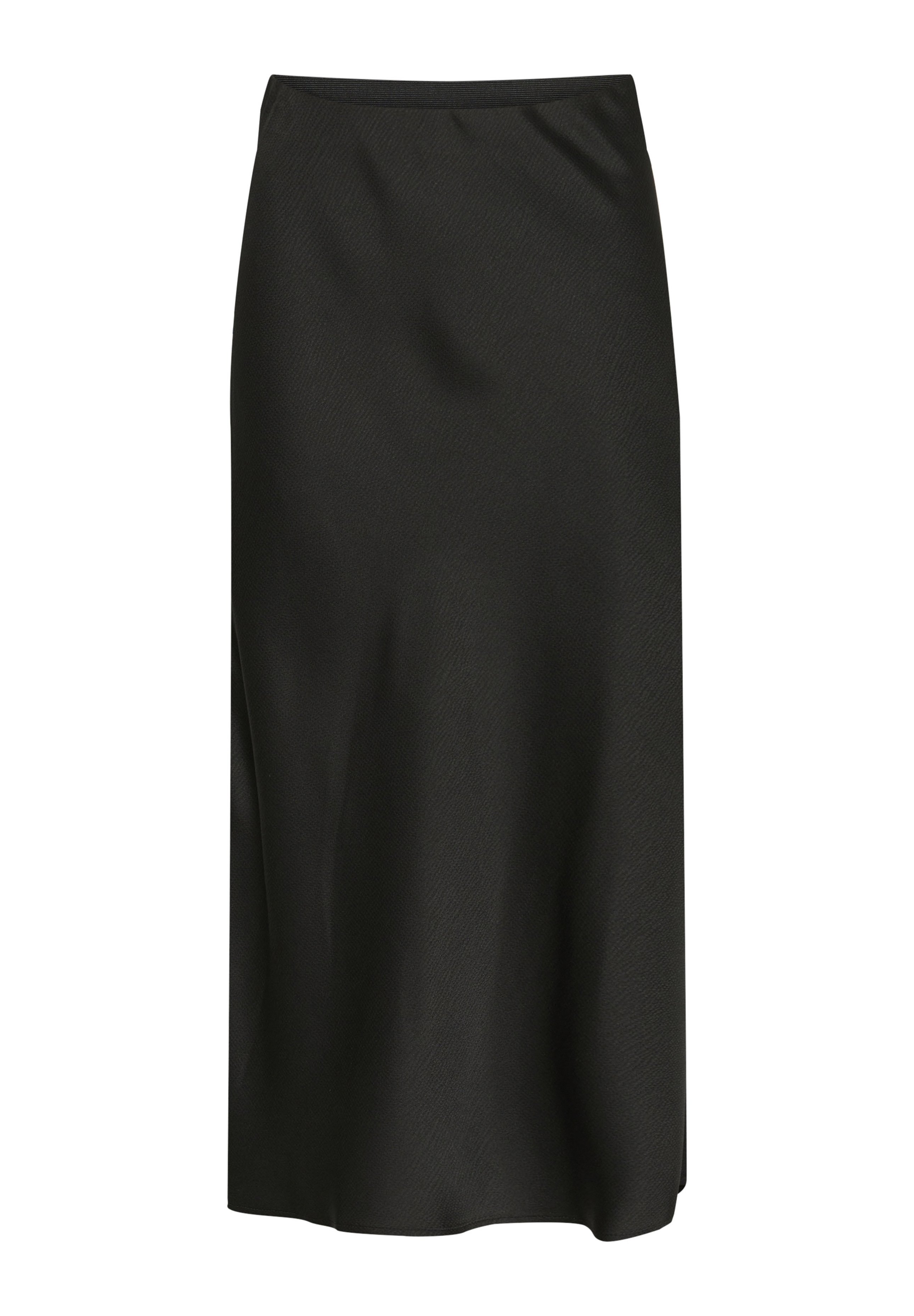 Mottled black A-line skirt