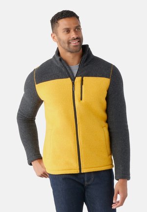 Smartwool HUDSON TRAIL FLEECE FULL ZIP - Fleecejas - charcoal honey gold