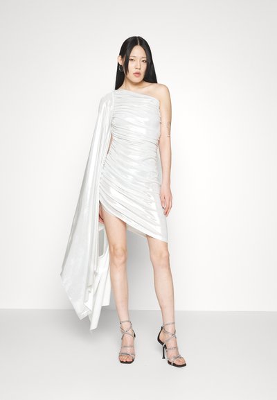 Norma Kamali DIANA MINI DRESS SLEEVE - Jerseykjole - pearl