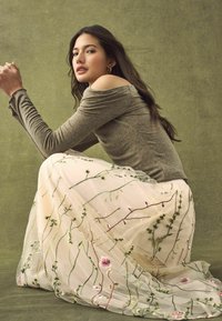 Next TALL FIT - EMBROIDERED BOHO - Velika suknja - ecru