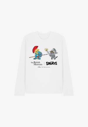 Cotton Soul, THE SMURFS X BRITISH MUSEUM SMURF GLADIATOR - Long-sleeved top - white