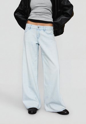 Bershka WIDE-LEG -  - Wide Leg - light blue