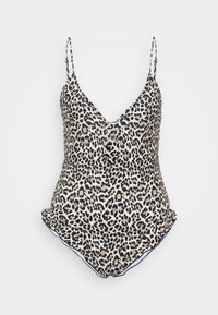THE PEPLUM ONE PIECE - Maillot de bain - beige/black