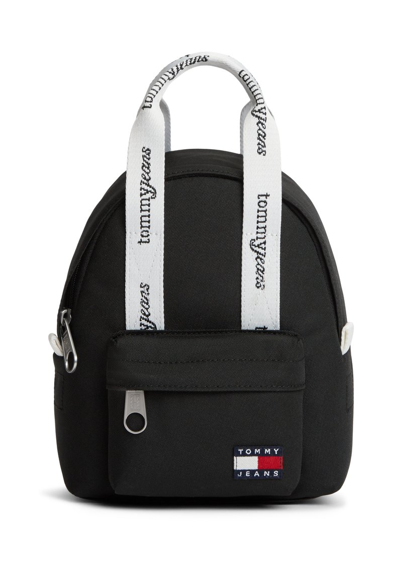 Tommy Hilfiger Black & White Signature Mini Backpack Tonal Signature Tape Backpack | Black | Tommy Hilfiger main image 2