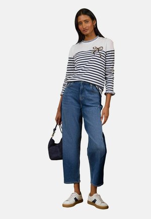 Love & Roses, EMBROIDERED BOW STRIPED LONG SLEEVE TOP - Langarmshirt - navy blue