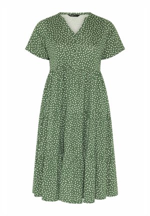 Yours Clothing, PLUS SIZE MIDI DRESSES - Jerseyjurk - green