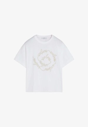 Scalpers, EMBLOOP TEE - T-shirt print - white