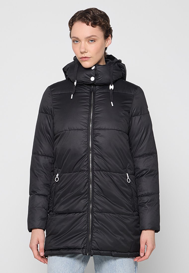 dreimaster Wintermantel zwart dreimaster Wintermantel zwart