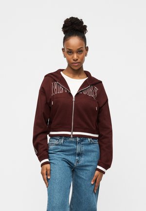 Športna jopa s kapuco na zadrgo - port royale