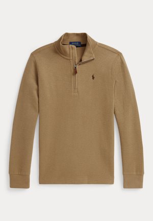 ESTATE-RIB QUARTER-ZIP PULLOVER - Pullover - camel