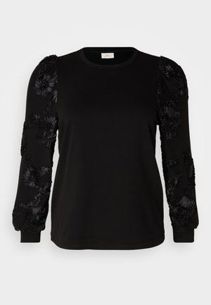 ONLY Carmakoma CARROSANNA O NECK MIX  - Mikina - black
