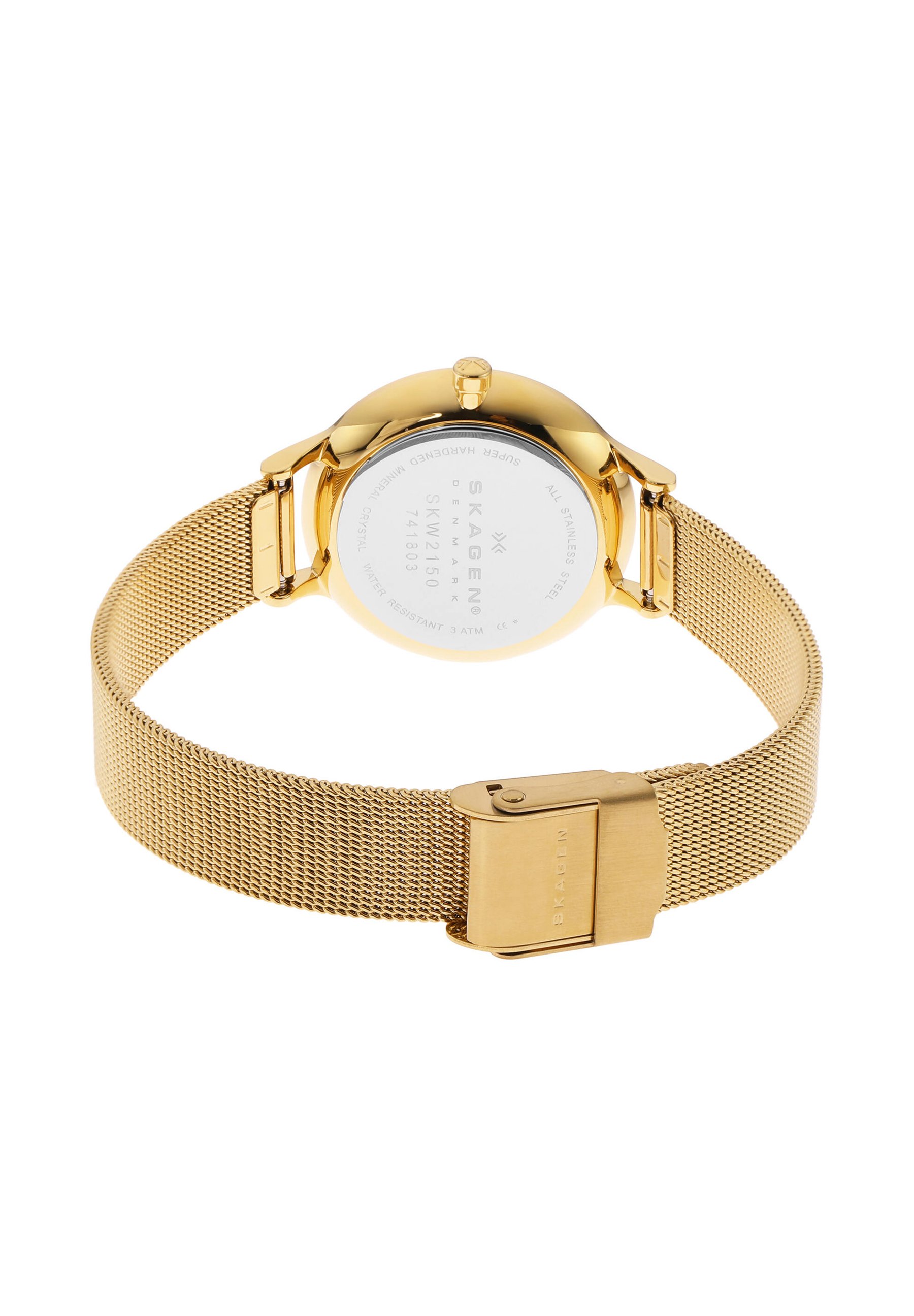 美品 SKAGEN SKW2150 Anita Lille Gold-Tone Steel Mesh Watch SKW2150 - Skagen