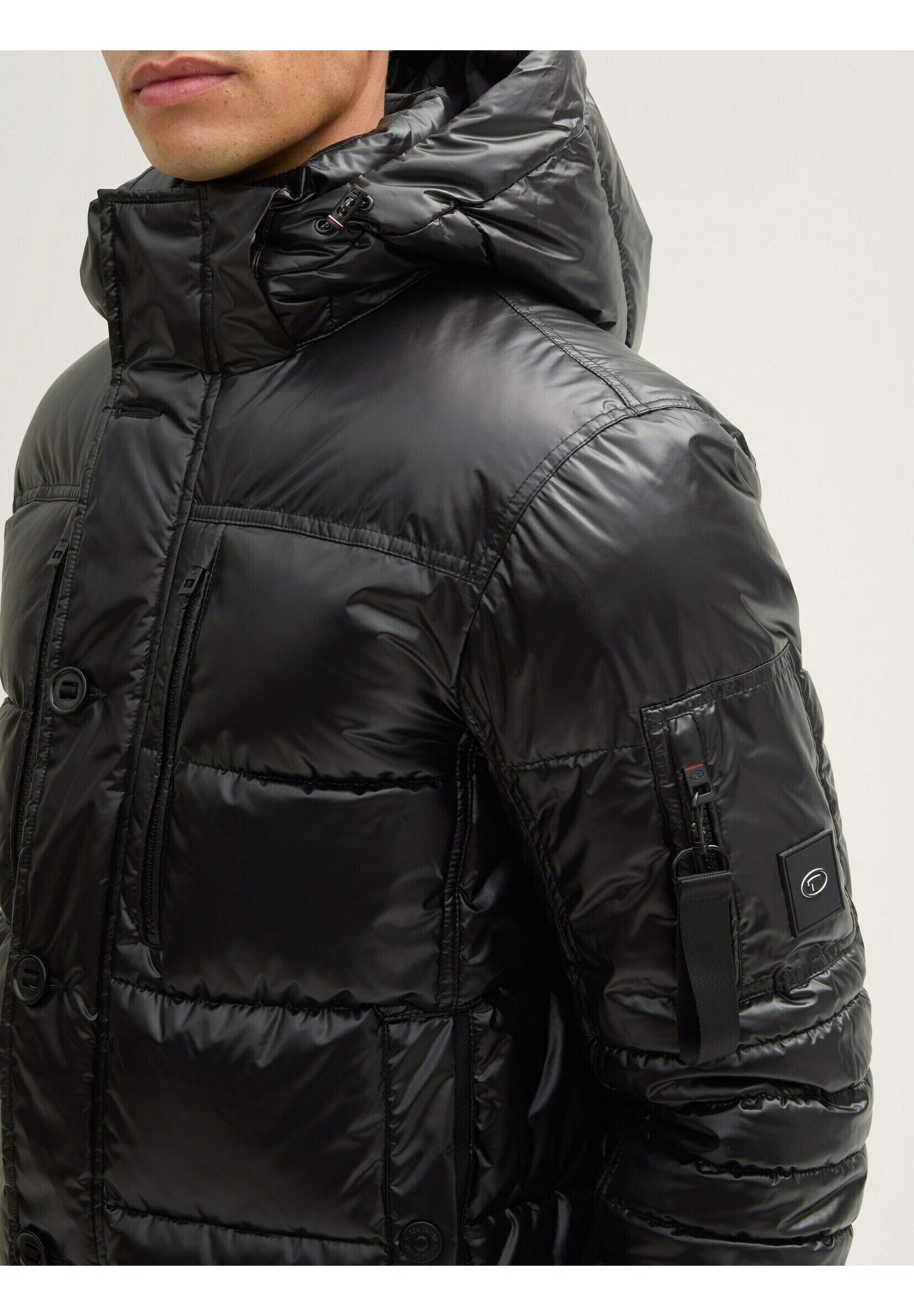 TOM TAILOR〈fur puffer Jacket black TECH〉 TOM TAILOR DENIM Winter coat - black - Zalando