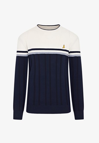 Pullover - white/navy