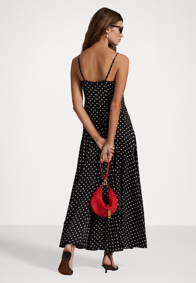 strapless open back dress BLC C Dress Black & White Polka Dots w/Red Bow Fits 20" & Newborn Cabbage  Patch Kids