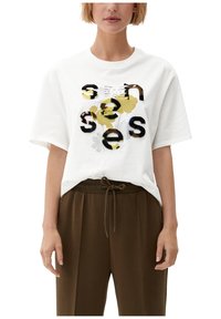 s.Oliver T-Shirt print - ecru