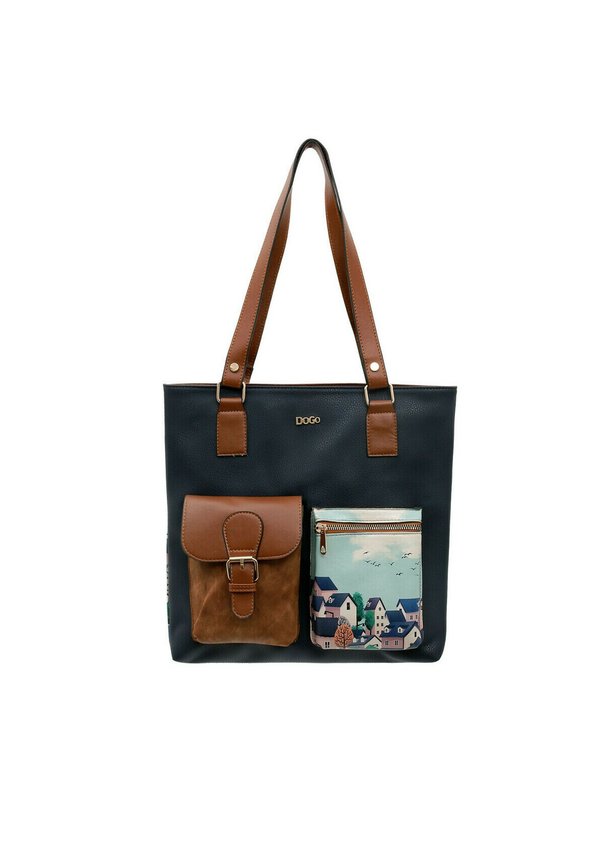 MULTI POCKET BUILDINGS - Handtasche - blau