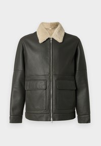 Δερμάτινο μπουφάν - brown stone