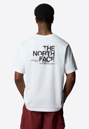 The North Face TEE MOUNTAIN SKETCH - Print T-shirt - tnf white tnf black