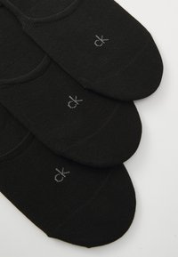 Șosete negre, de lungime ankle, fabricat dintr-un material neted și texturat. Fiecare șosetă are un mic logo argintiu "ck".
