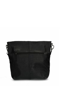 Manfield MIT KROKOMUSTER - Handtasche - schwarz