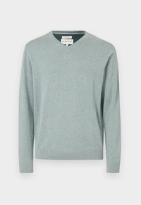 BASIC V NECK - Trui - dark smoke green