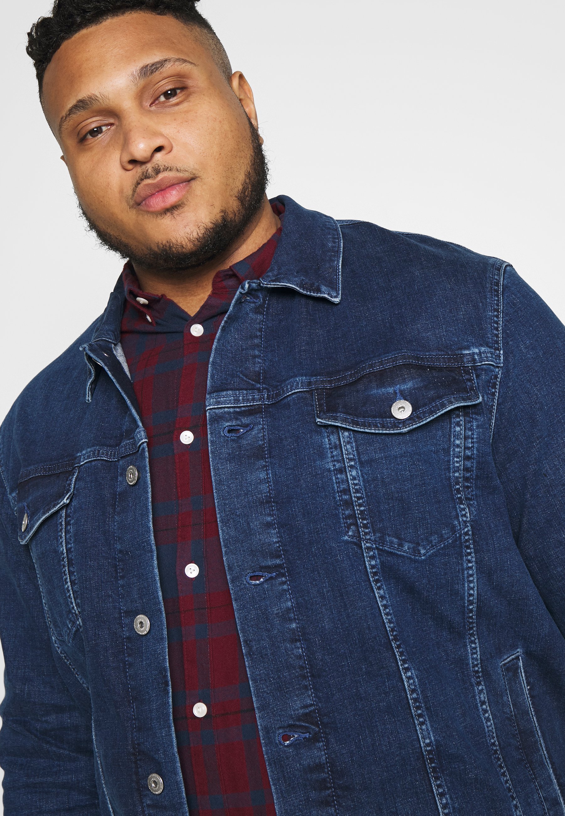 mens plus size jean jacket