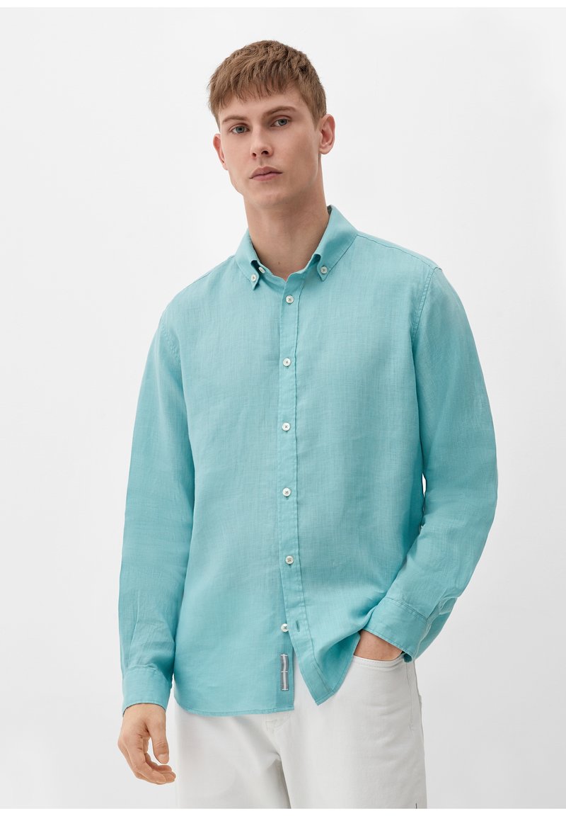 s.Oliver MIT BUTTON DOWN KRAGEN - Hemd - helles türkis