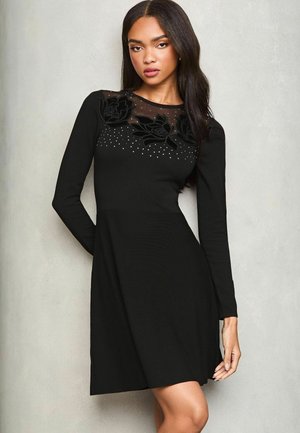 Lipsy PETITE FIT - FLORAL APPLIQUE - Neulemekko - black