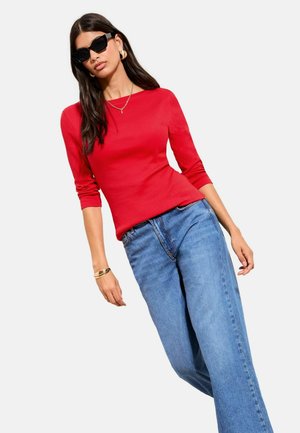 3/4 SLEEVE  BOAT NECK  - Pikkade varrukatega topp - bright red