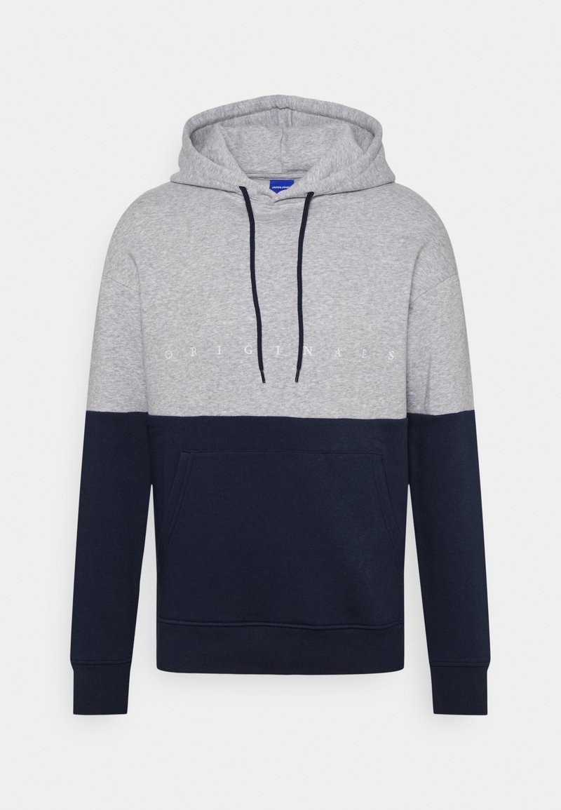 Jack & Jones Felpa con cappuccio - mottled light grey