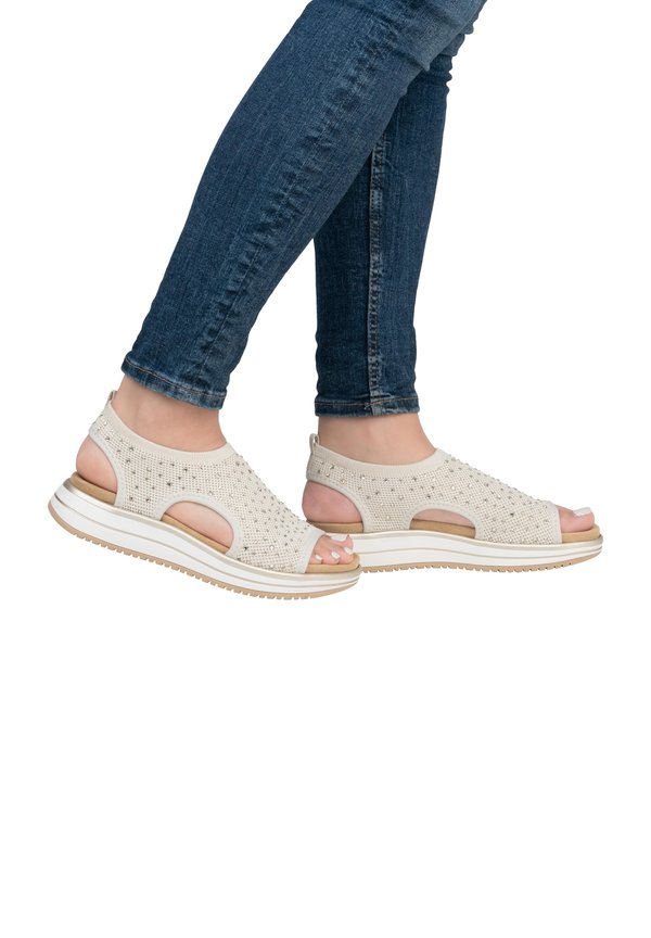 RIEMCHEN - Keilsandalette - beige