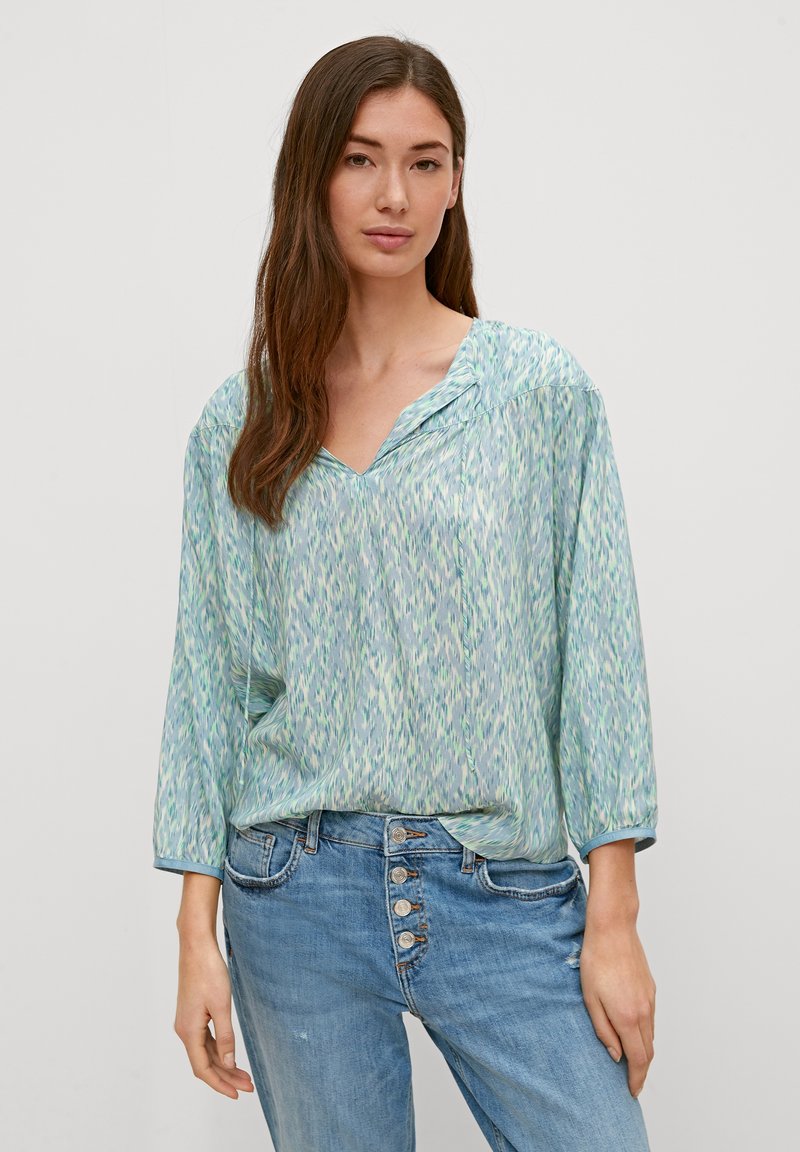 comma casual identity MIT AUSSCHNITT - Blouse - hellblau