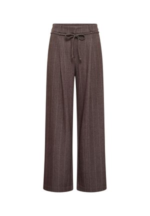 ICHI, IHKATE PINELLE WIDE PA - Pantalon classique - coffee bean jacquard stripe