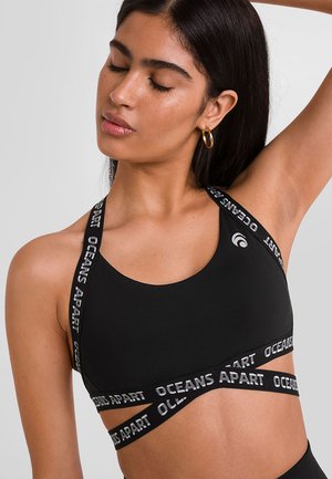 Light support sports bra - black
