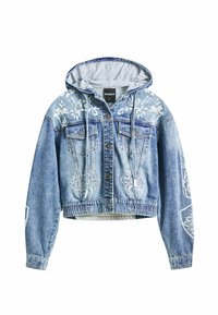 WITH HOOD - Denim jacket - blue