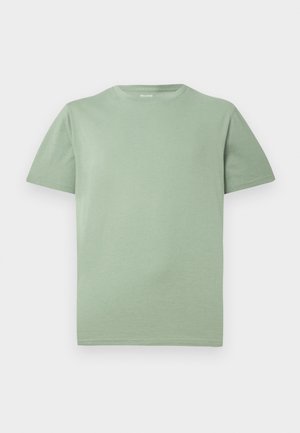 Light green short-sleeve t-shirt made of soft cotton. Features a crew neckline and a relaxed fit. Minimalist design, no patterns or accents.