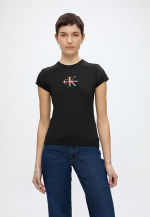 Calvin Klein Jeans PRIDE BABY TEE - T-Shirt print - black
