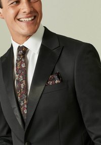 Next REGULAR FIT WOOL BLEND SHINY TUXEDO - Anzugsakko - black