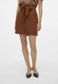 Vero Moda Mini skirt - tobacco brown