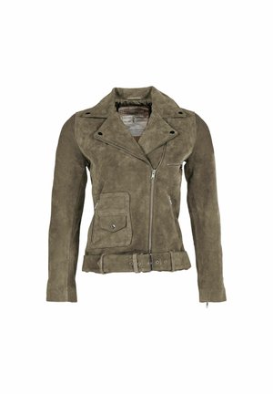 STILLMIRA LS  - Leren jas - olive