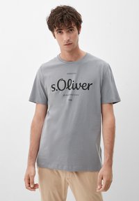 s.Oliver LOGO - T-shirt print - grey placed print
