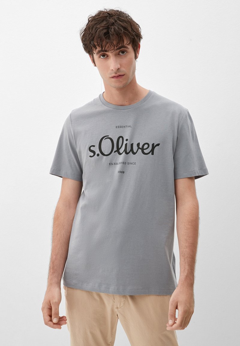 s.Oliver LOGO - T-shirt print - grey placed print