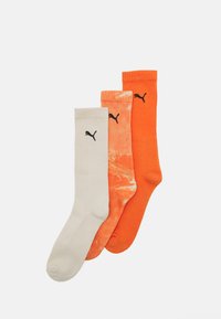 Puma PRINTED CREW UNISEX 3 PACK - Träningssockor - orange