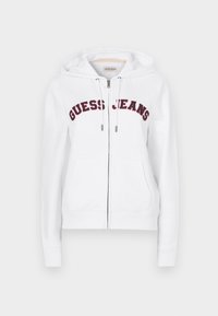 ZIP HOOD COLL - Vetoketjullinen college - pure white