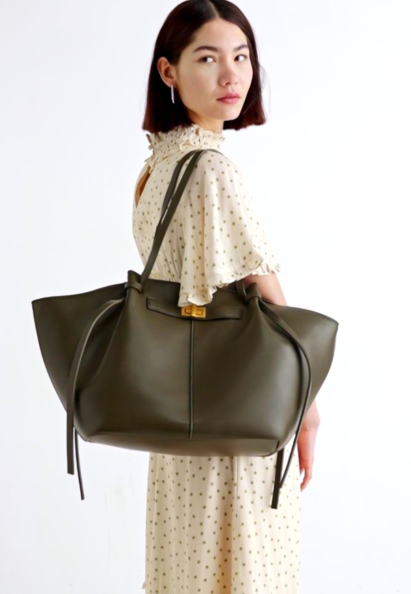 LONG STRAP BAG - Tote bag - deep taupe4