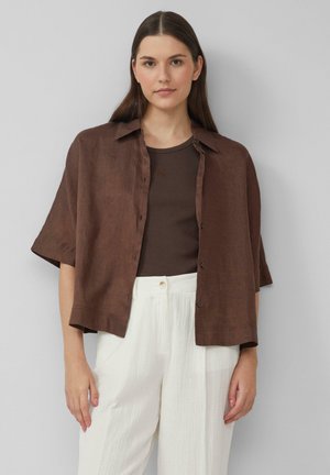 Button-down blouse - mokka